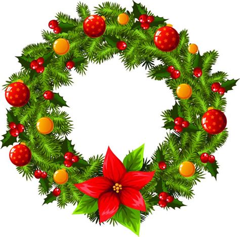 Download Free Sweet Christmas Vector Wreaths Crafts